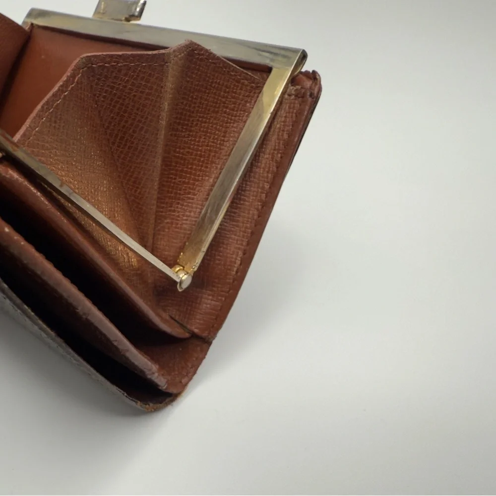 Louis Vuitton Brown Monogram French Purse Wallet Silver | Women’s | Used |
